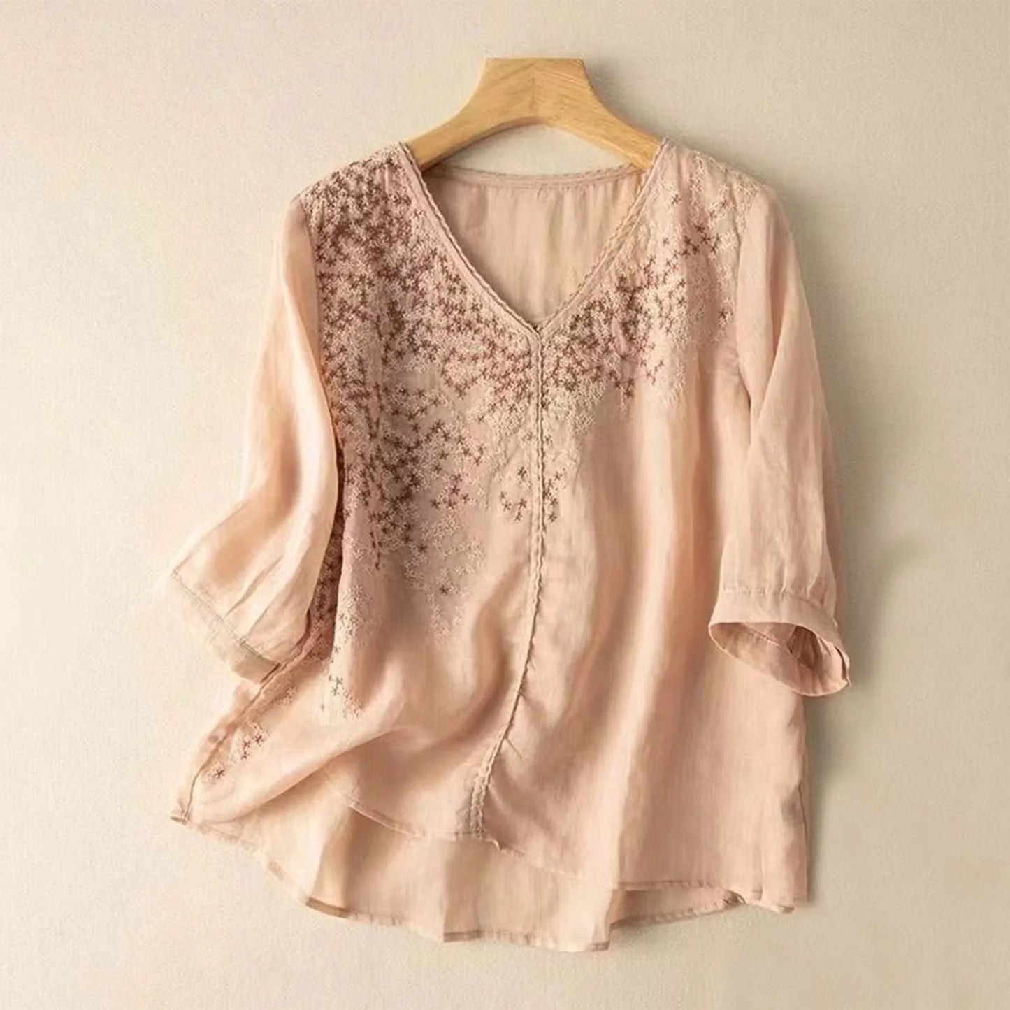 Blouse Elowen en lin naturel