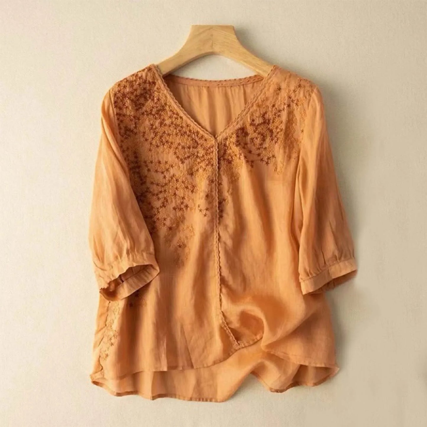 Blouse Elowen en lin naturel