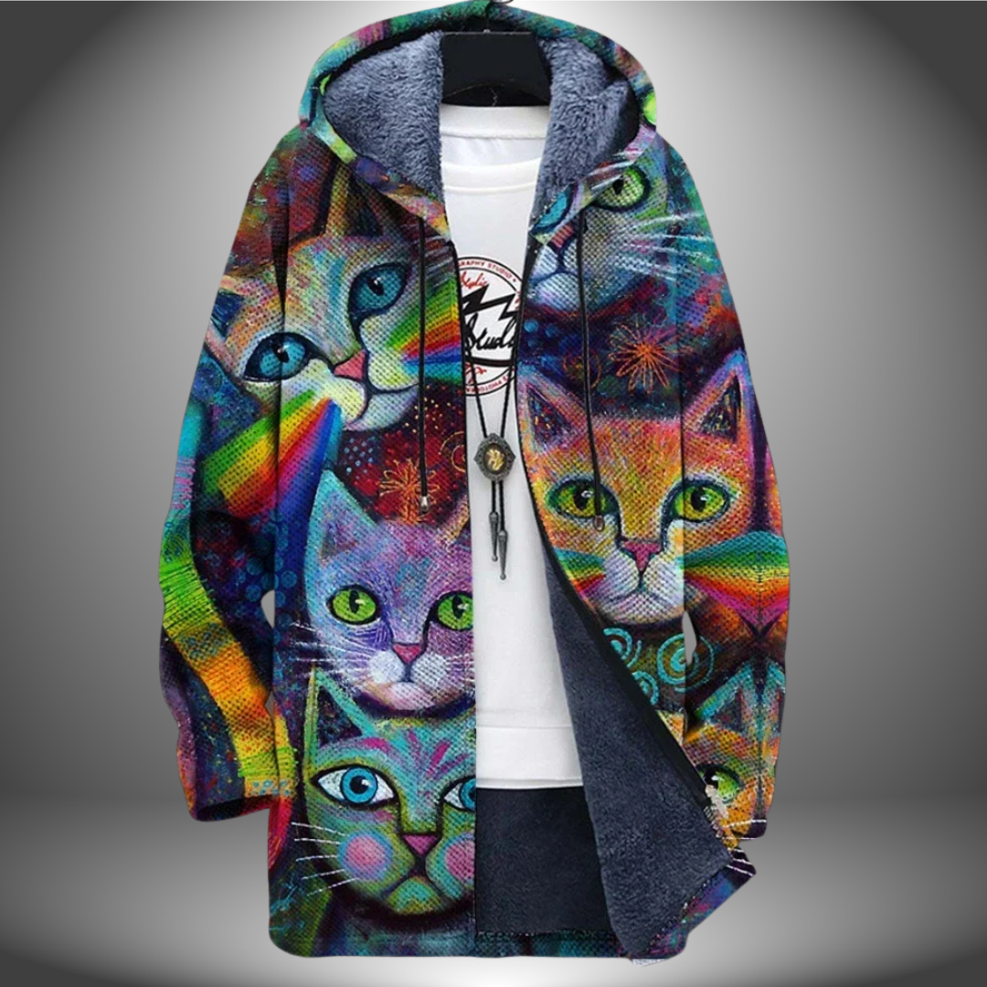 Félinité - Manteau Long en Peluche